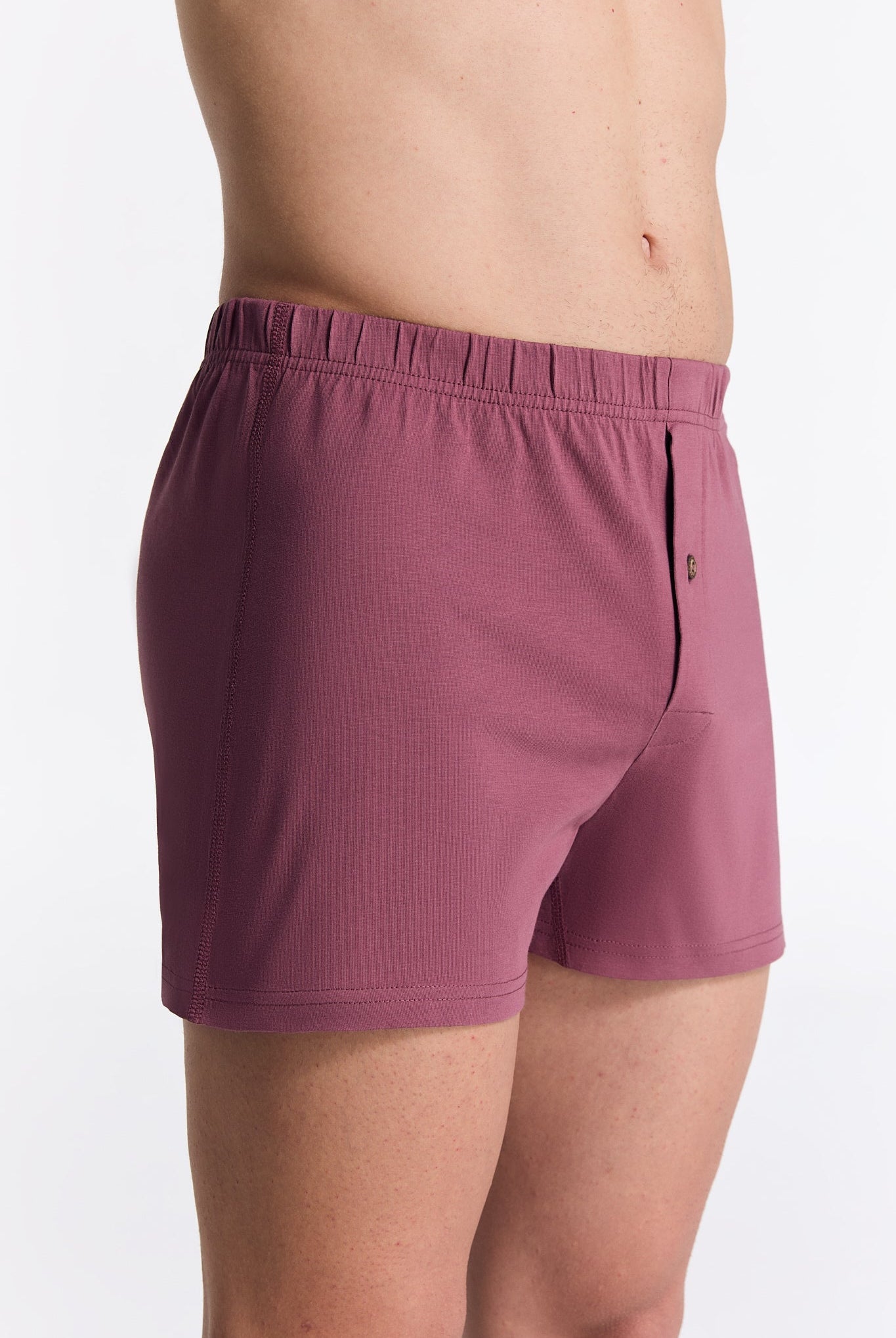 Bio-Baumwoll-Boxershorts mit Holzknopf - Evermind.eco