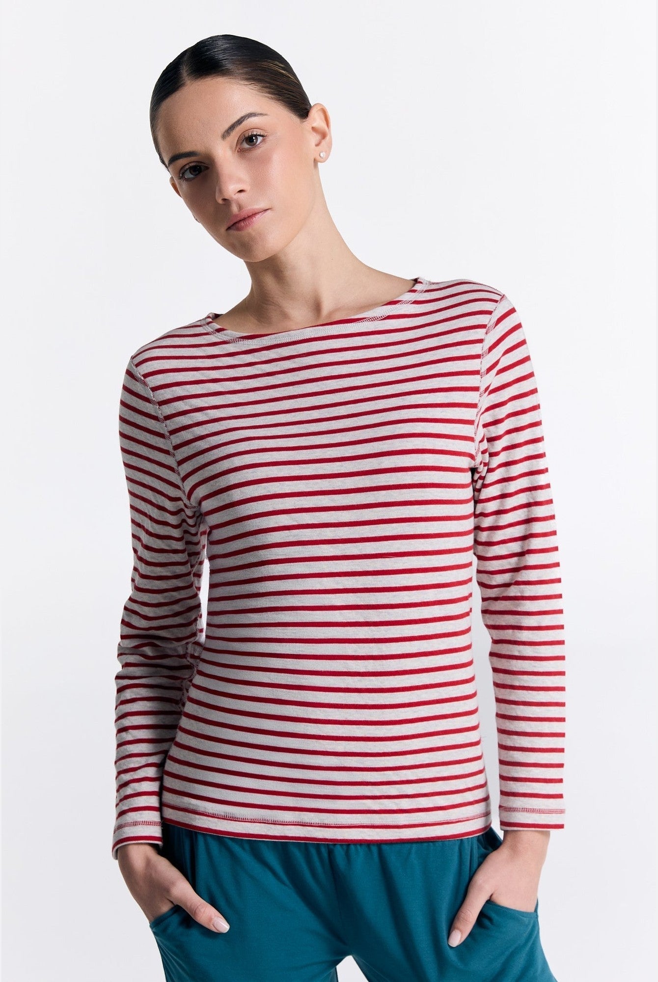 Bio-Baumwoll Damen Wendelangarmshirt - Evermind.eco