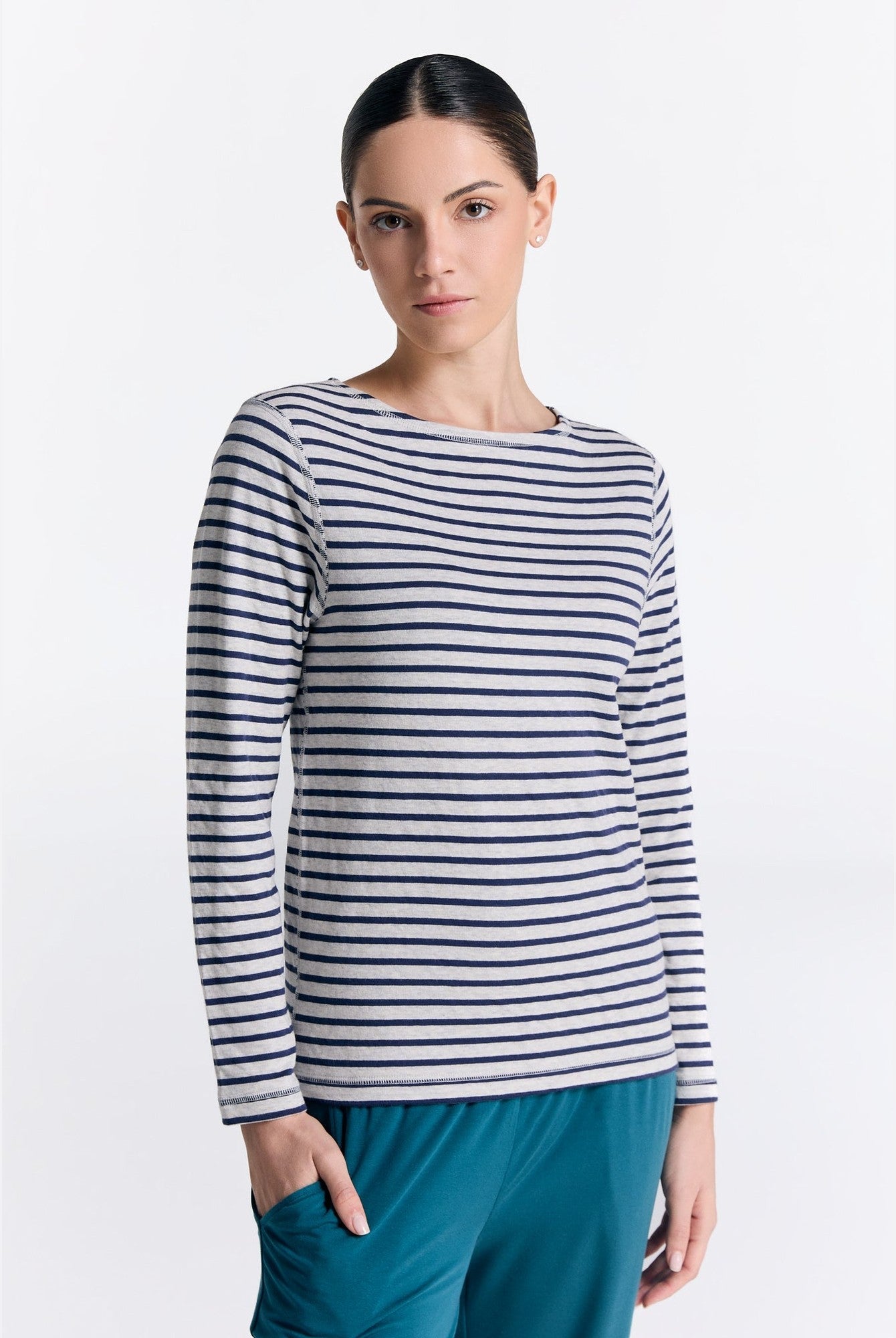 Bio-Baumwoll Damen Wendelangarmshirt - Evermind.eco