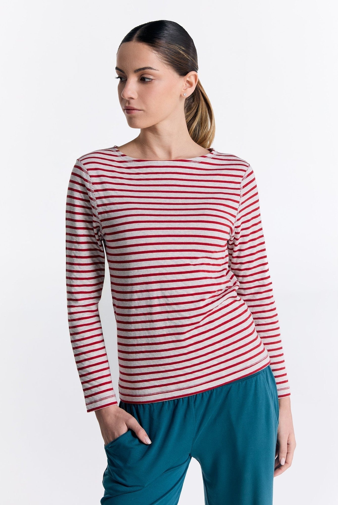Bio-Baumwoll Damen Wendelangarmshirt - Evermind.eco