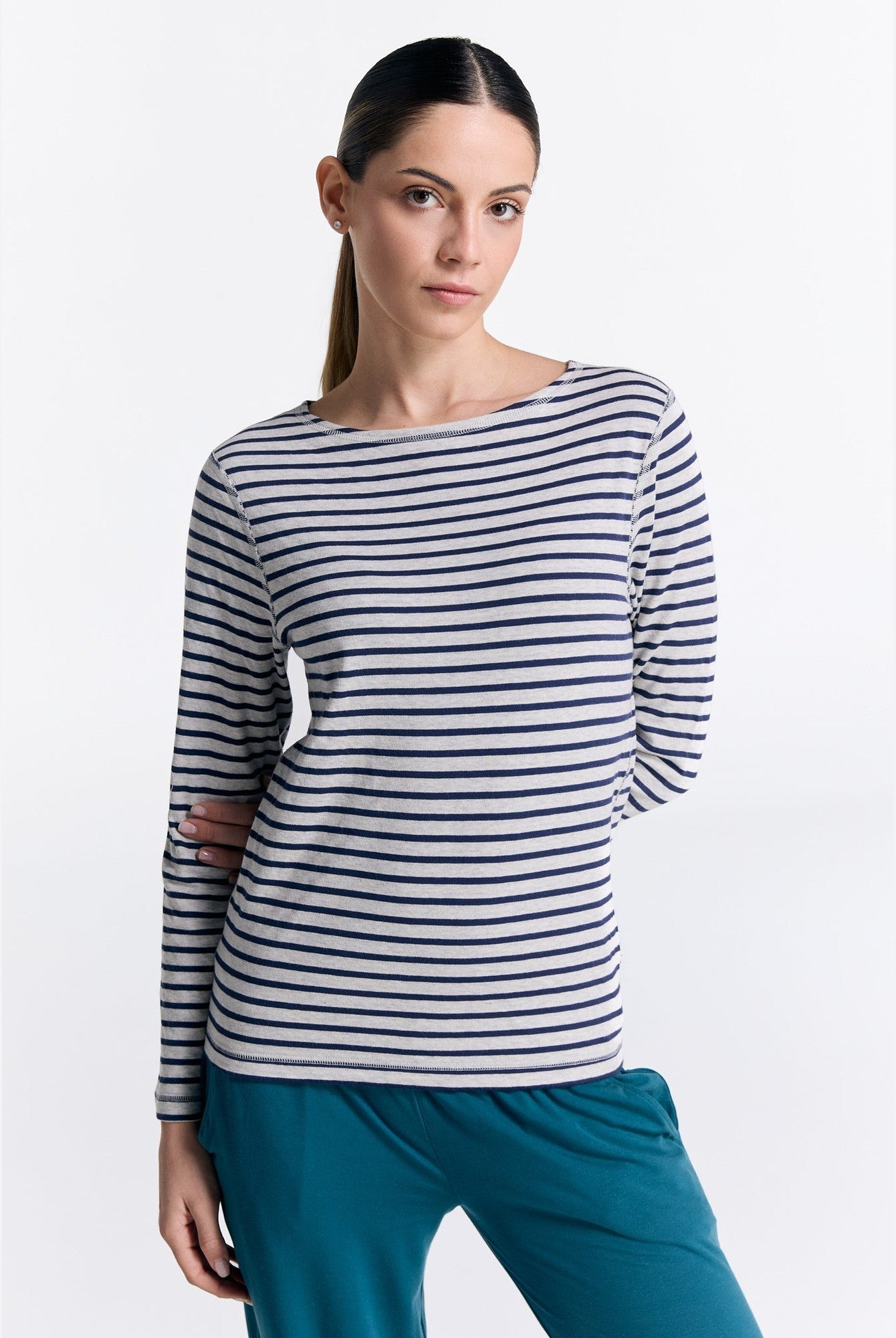 Bio-Baumwoll Damen Wendelangarmshirt - Evermind.eco