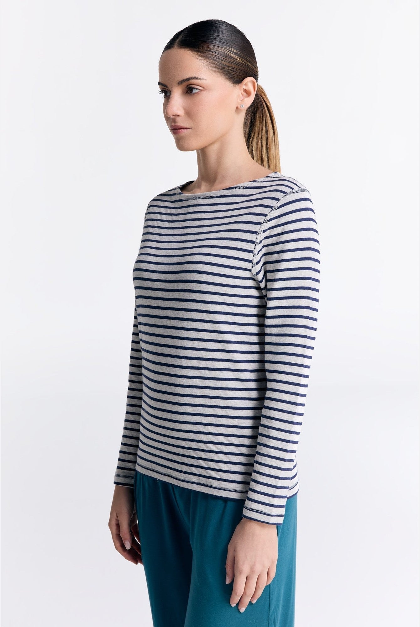 Bio-Baumwoll Damen Wendelangarmshirt - Evermind.eco