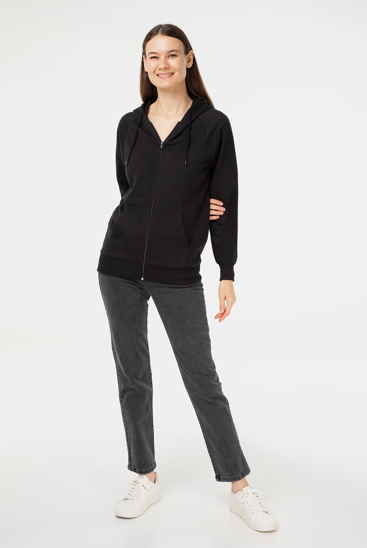 Bio-Baumwoll Kapuzenjacke Unisex - Evermind.eco