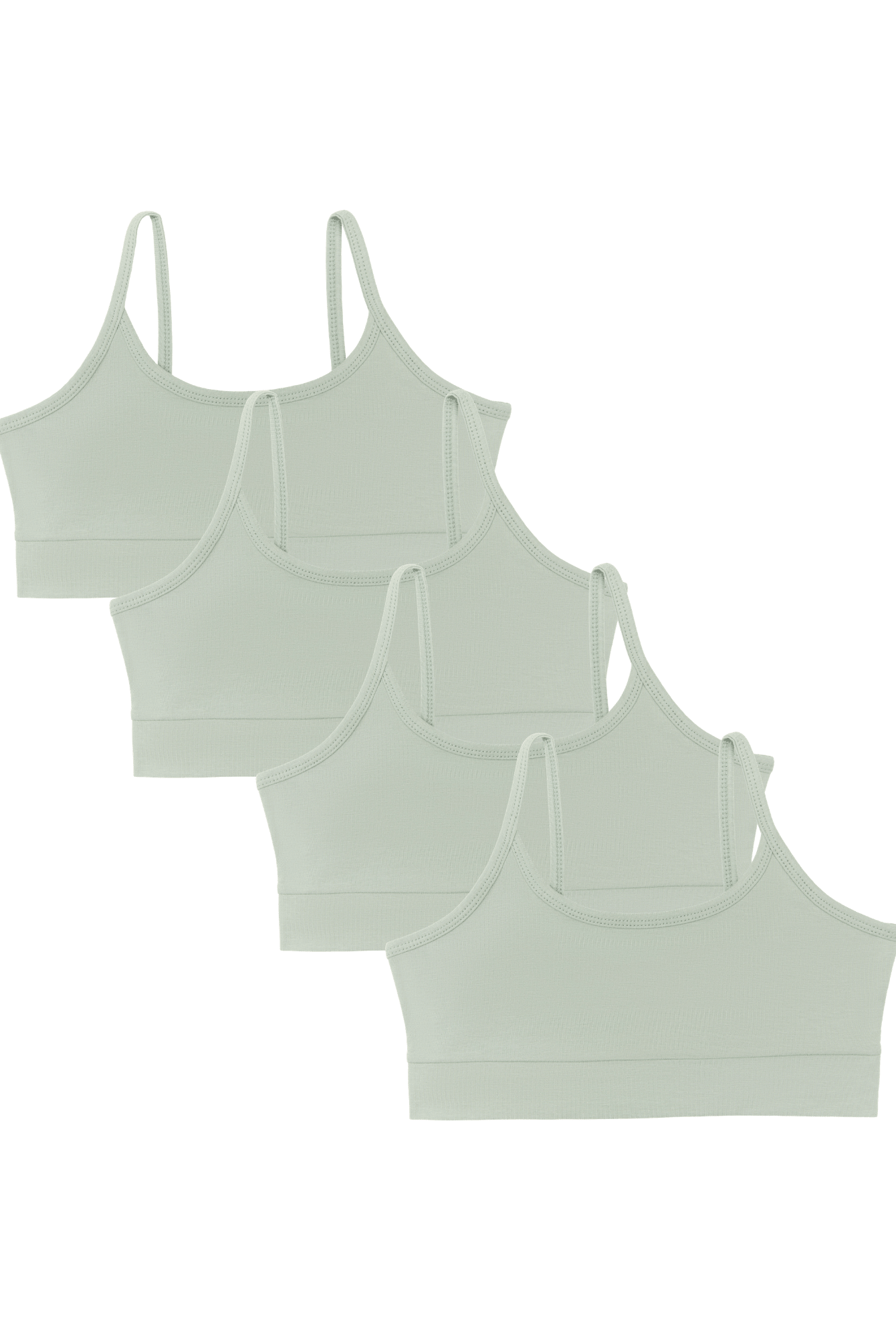 Bio-Baumwoll-Mädchen Bustier-4er Pack - Evermind.eco