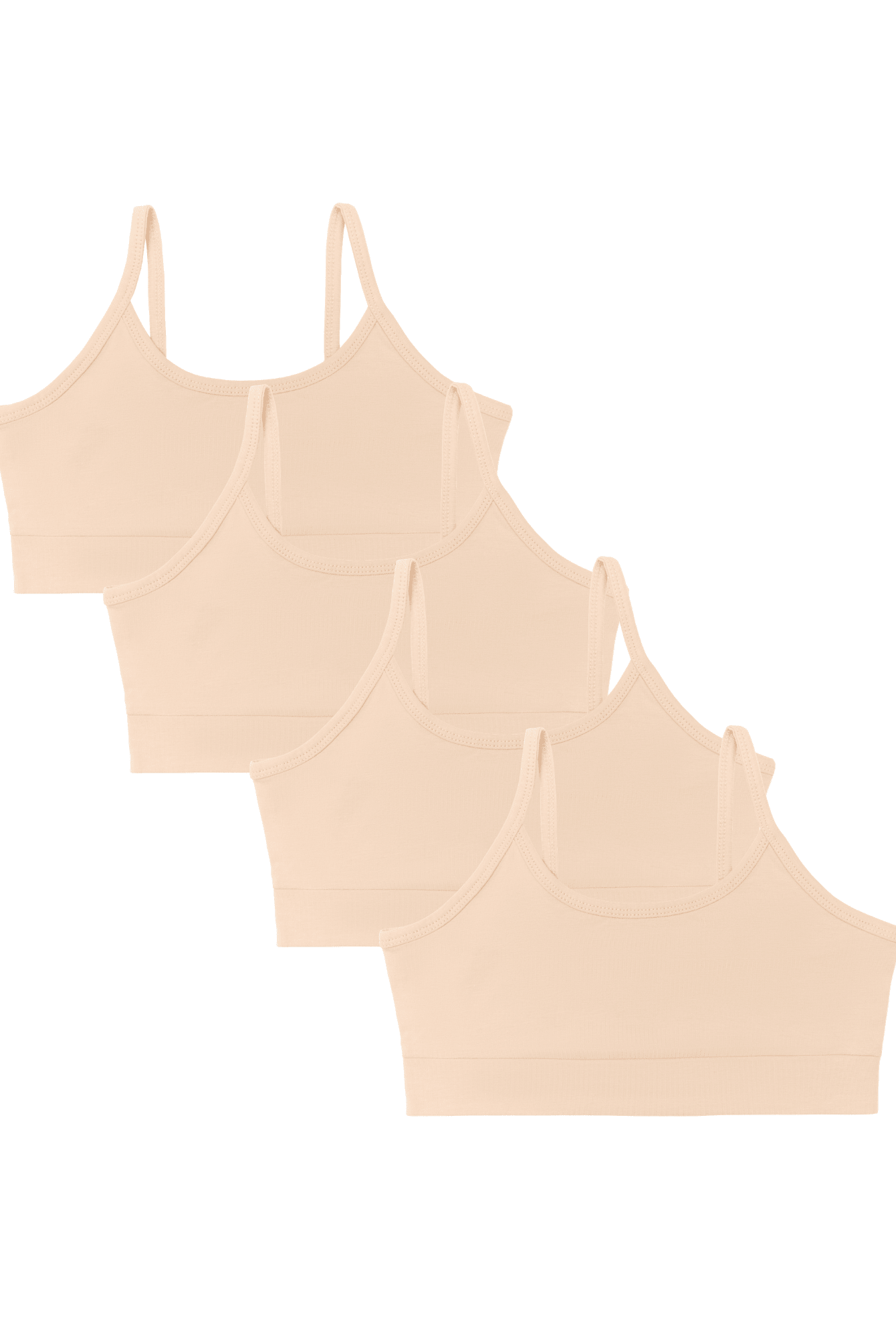 Bio-Baumwoll-Mädchen Bustier-4er Pack - Evermind.eco