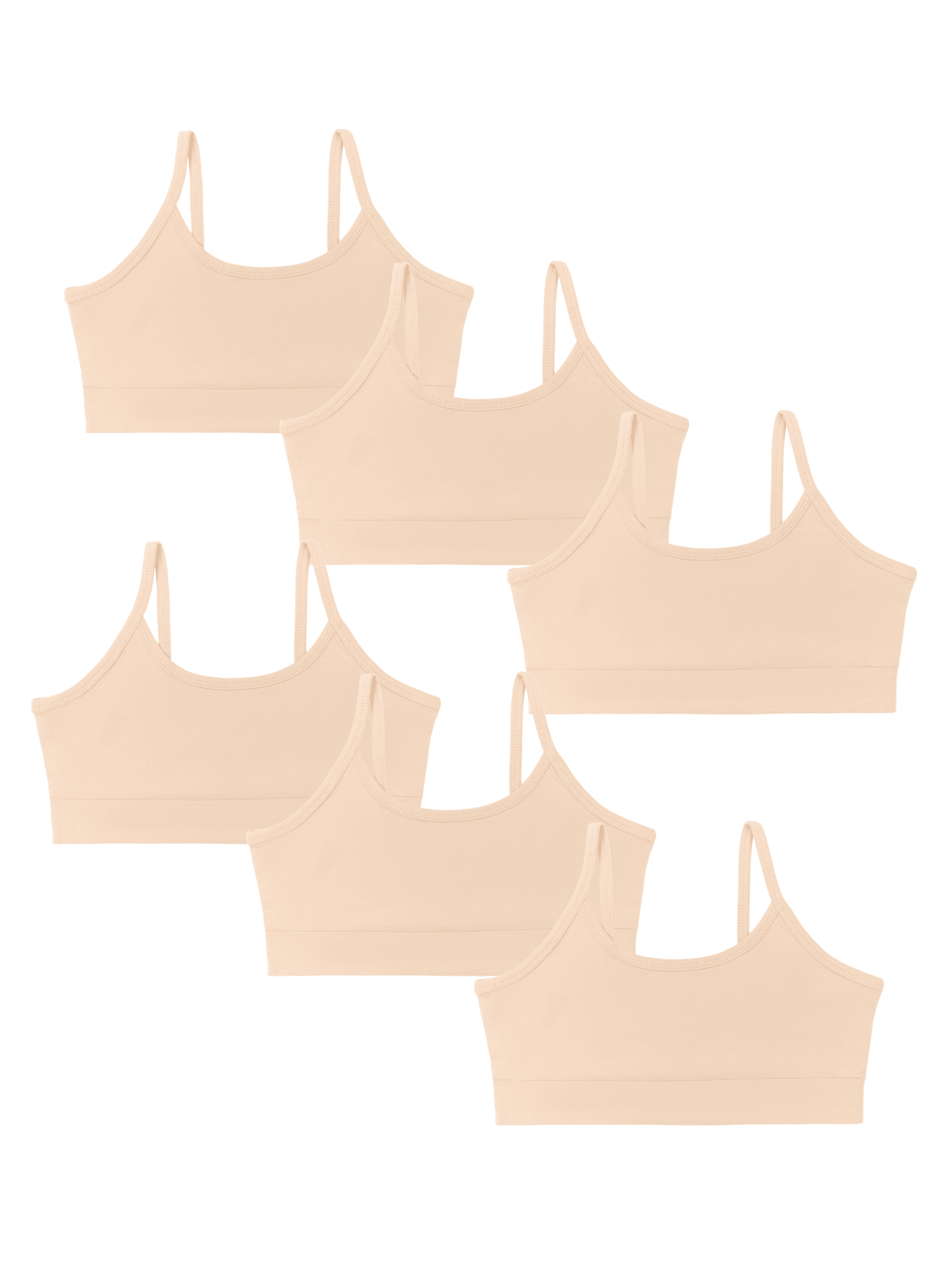 Bio-Baumwoll-Mädchen Bustier-6er Pack - Evermind.eco