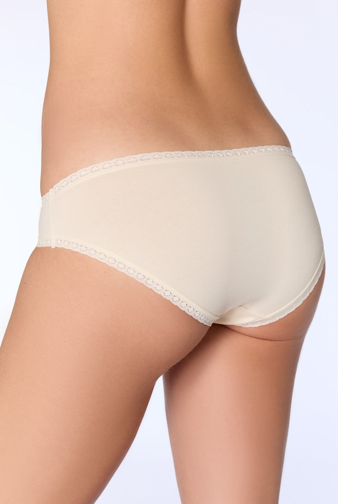 Bio-Baumwoll-Slip mit Spitze - Evermind.eco