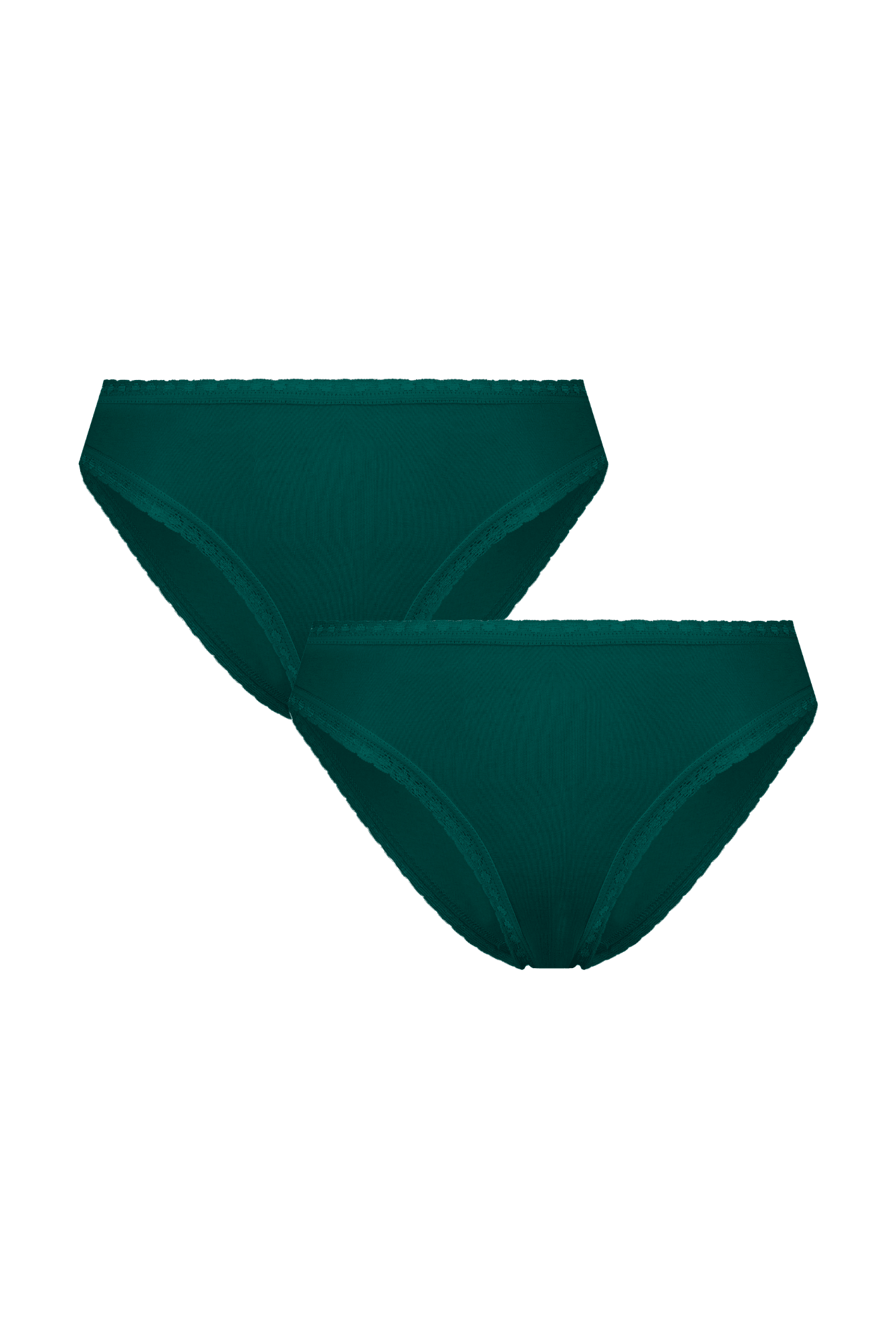 Bio-Baumwoll-Slip mit Spitze – 2er Pack - Evermind.eco