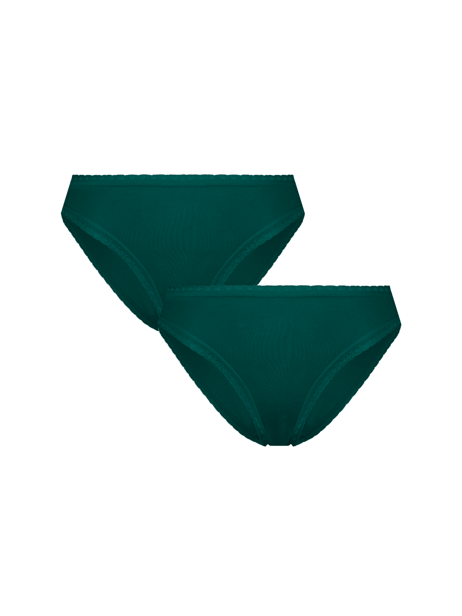 Bio-Baumwoll-Slip mit Spitze – 2er Pack - Evermind.eco