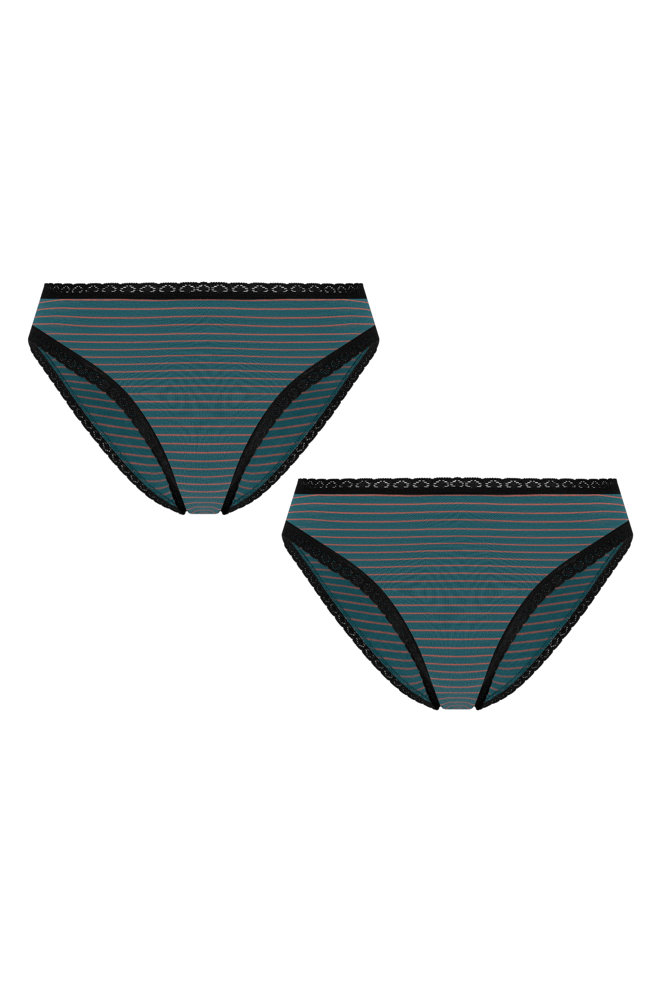 Bio-Baumwoll-Slip mit Spitze – 2er Pack - Evermind.eco