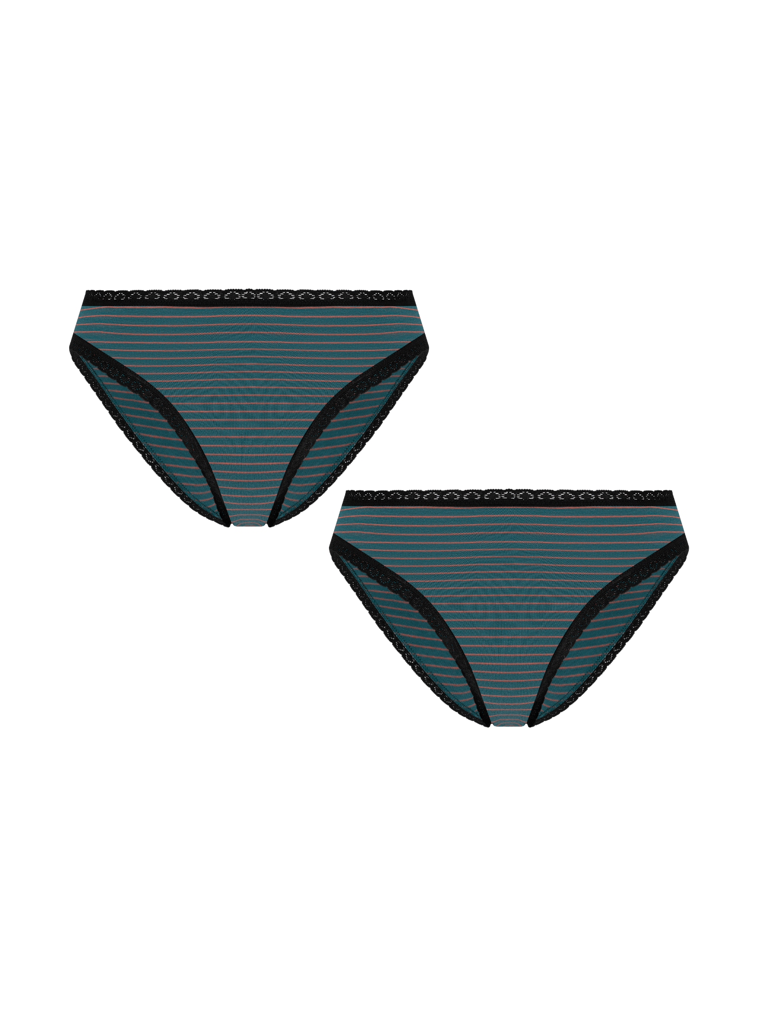 Bio-Baumwoll-Slip mit Spitze – 2er Pack - Evermind.eco