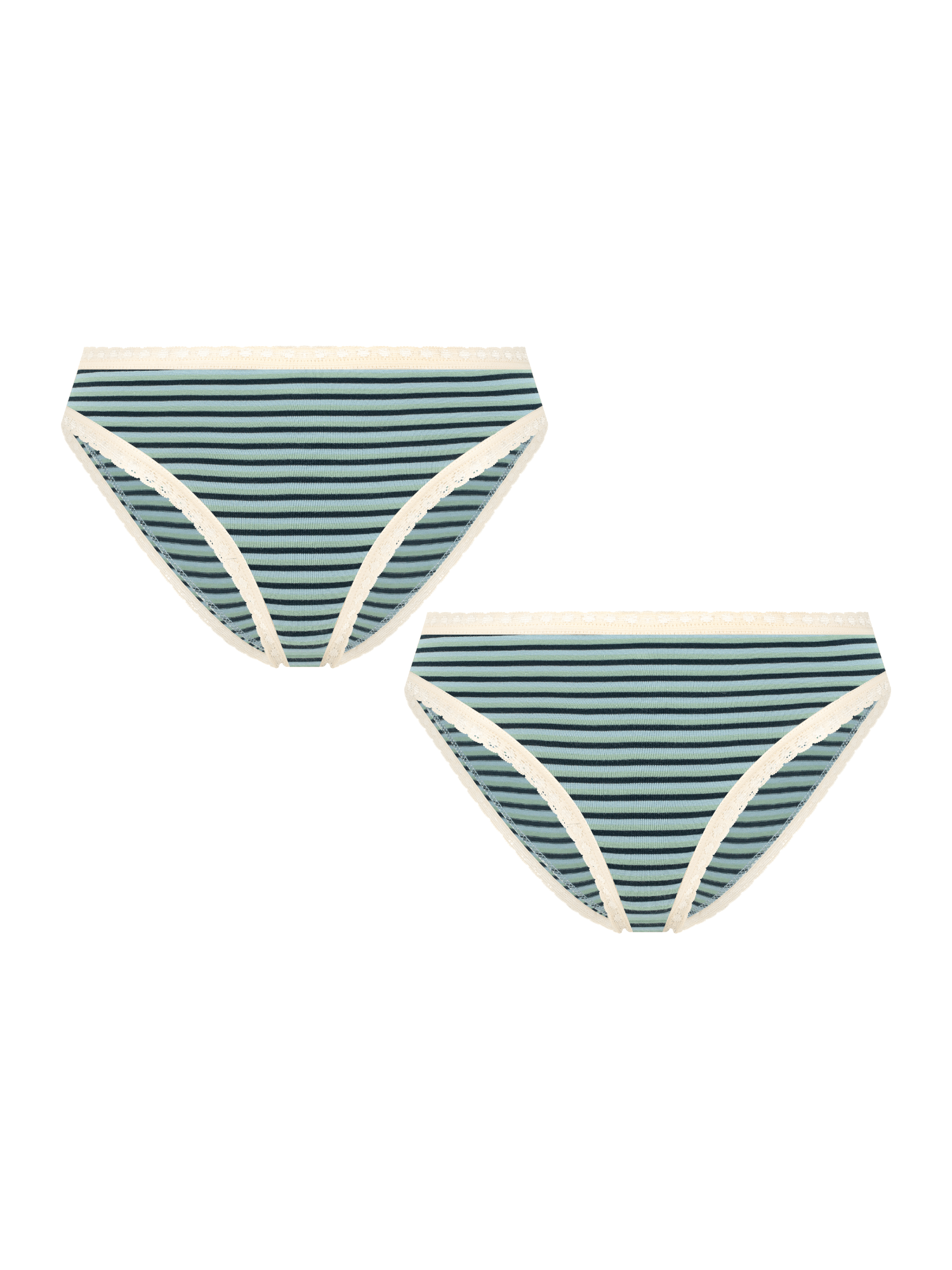 Bio-Baumwoll-Slip mit Spitze – 2er Pack - Evermind.eco