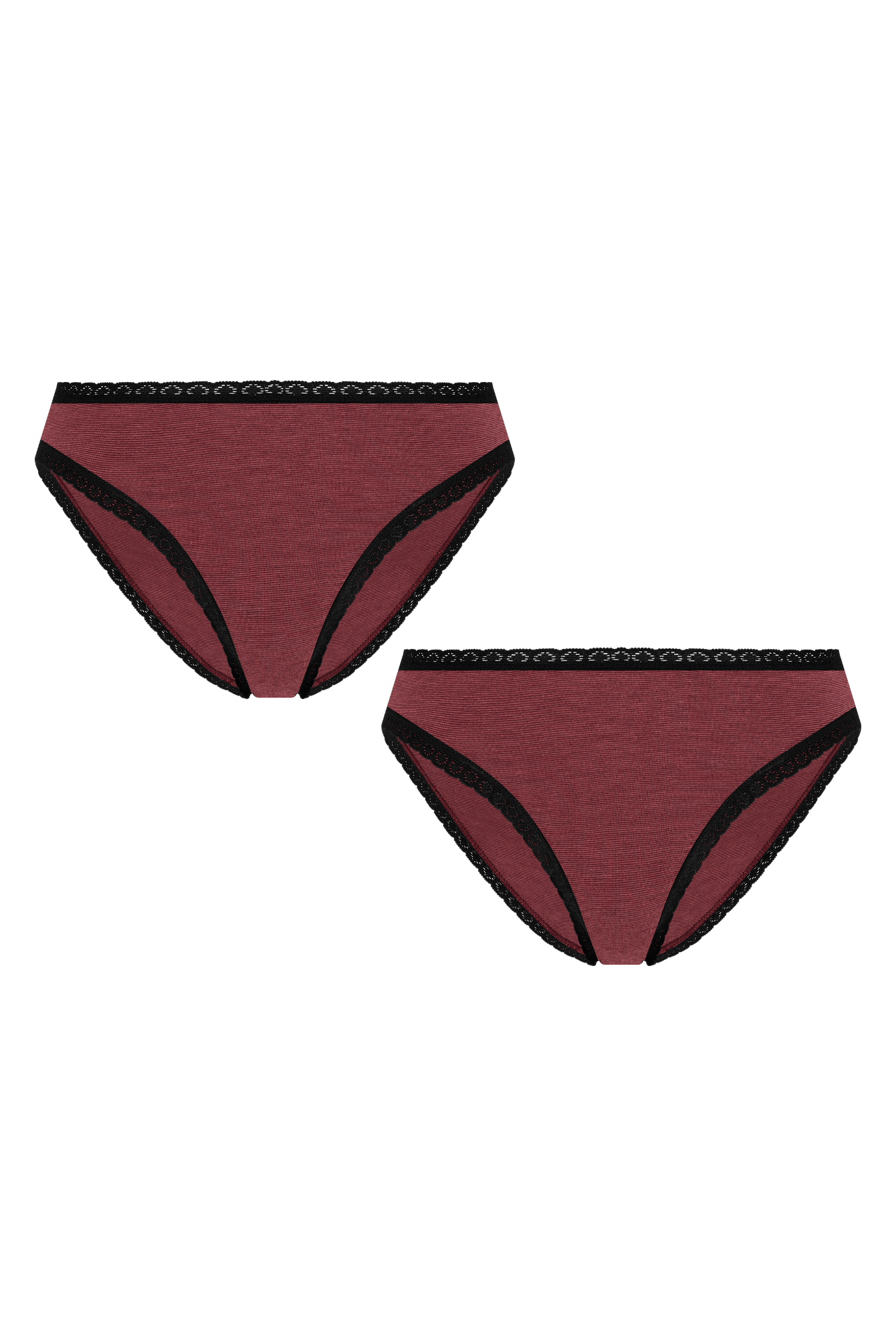 Bio-Baumwoll-Slip mit Spitze – 2er Pack - Evermind.eco