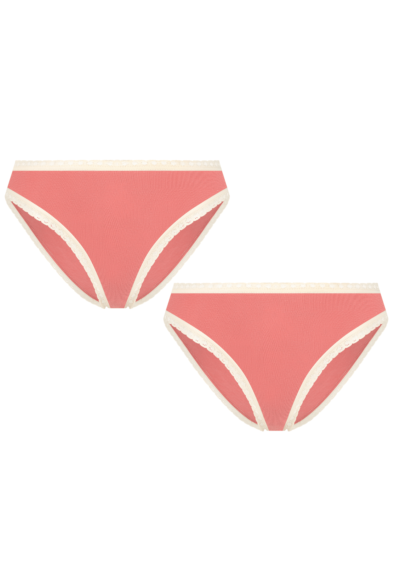 Bio-Baumwoll-Slip mit Spitze – 2er Pack - Evermind.eco