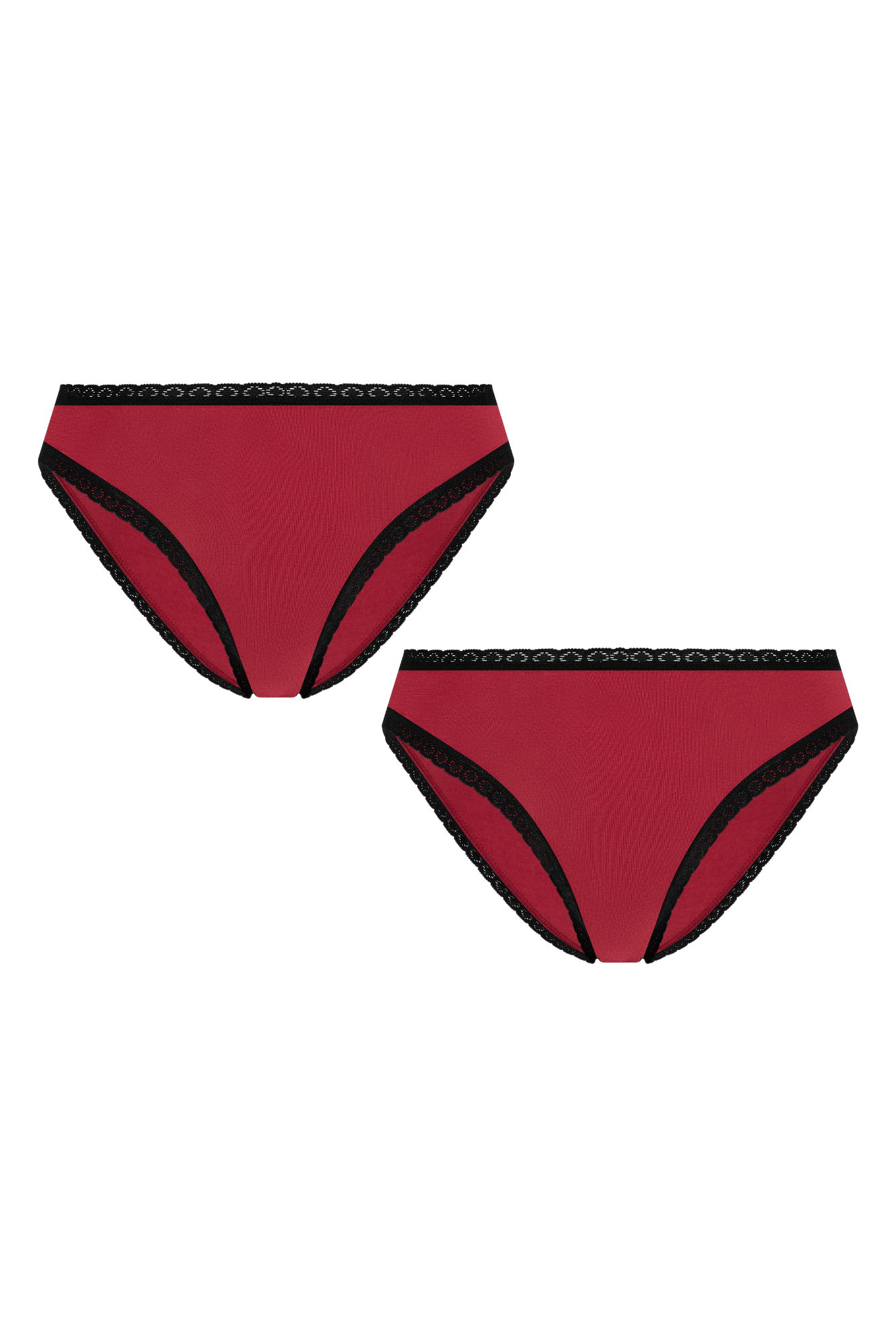 Bio-Baumwoll-Slip mit Spitze – 2er Pack - Evermind.eco