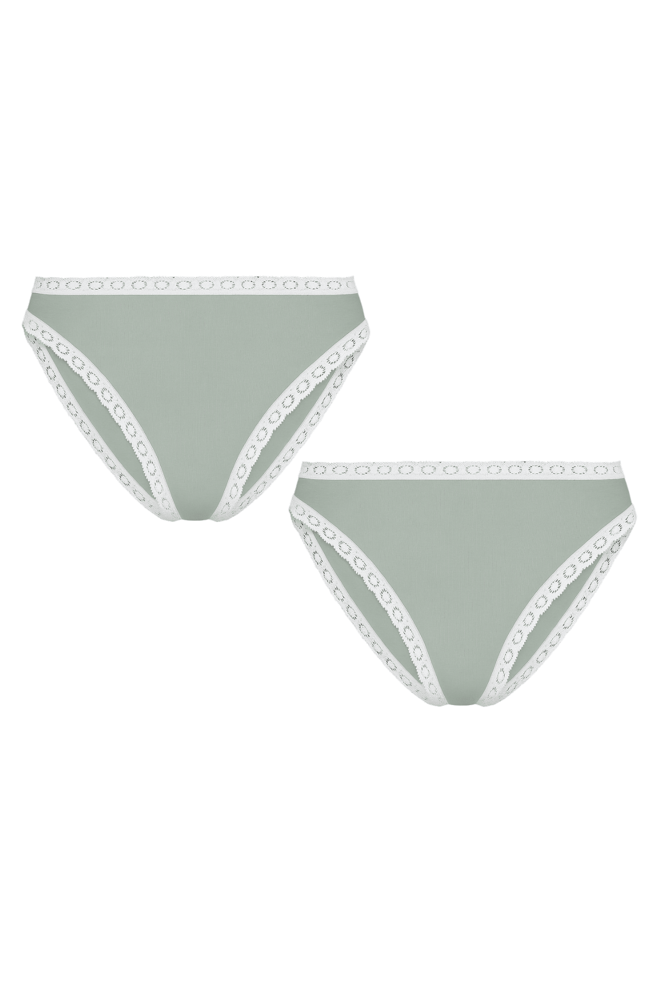 Bio-Baumwoll-Slip mit Spitze – 2er Pack - Evermind.eco