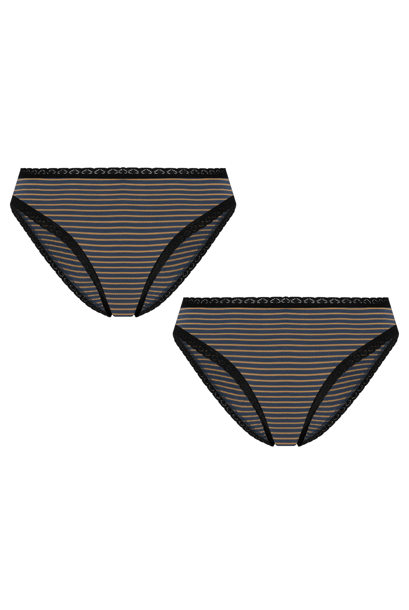 Bio-Baumwoll-Slip mit Spitze – 2er Pack - Evermind.eco