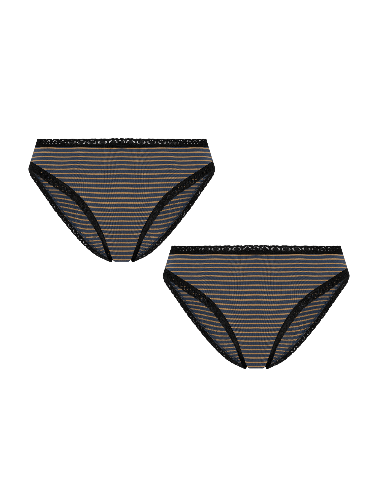 Bio-Baumwoll-Slip mit Spitze – 2er Pack - Evermind.eco