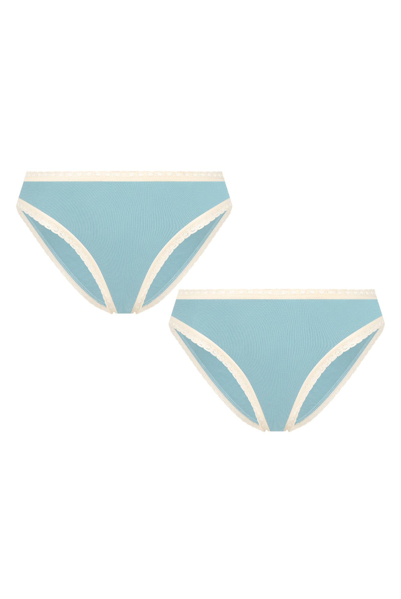 Bio-Baumwoll-Slip mit Spitze – 2er Pack - Evermind.eco