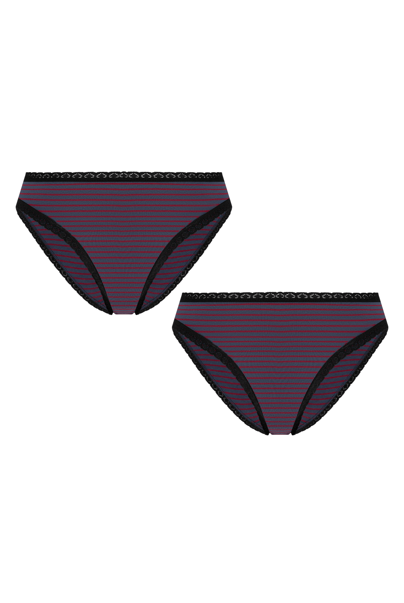 Bio-Baumwoll-Slip mit Spitze – 2er Pack - Evermind.eco