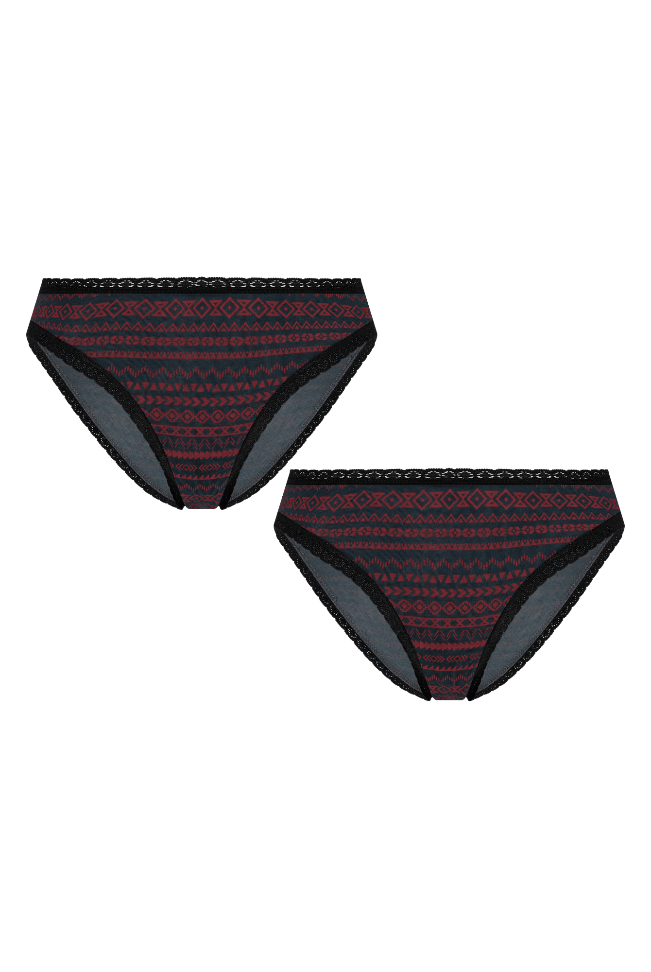 Bio-Baumwoll-Slip mit Spitze – 2er Pack - Evermind.eco