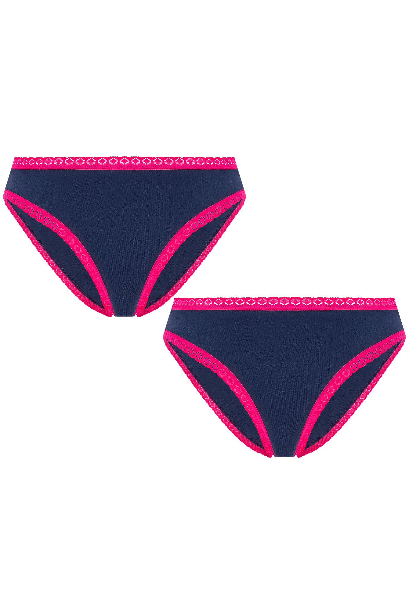 Bio-Baumwoll-Slip mit Spitze – 2er Pack - Evermind.eco