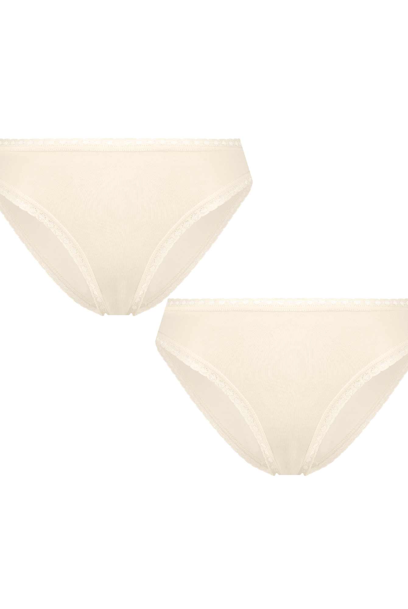 Bio-Baumwoll-Slip mit Spitze – 2er Pack - Evermind.eco