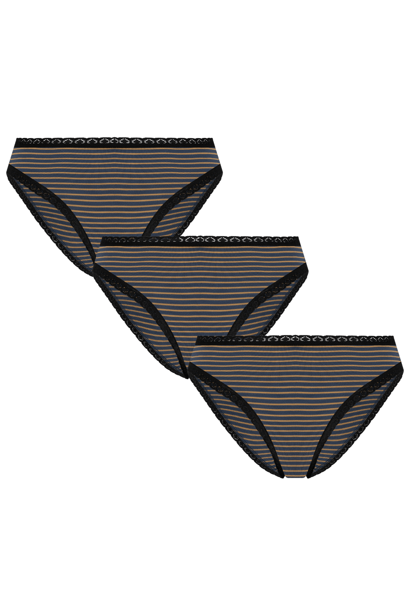 Bio-Baumwoll-Slip mit Spitze – 3er Pack - Evermind.eco