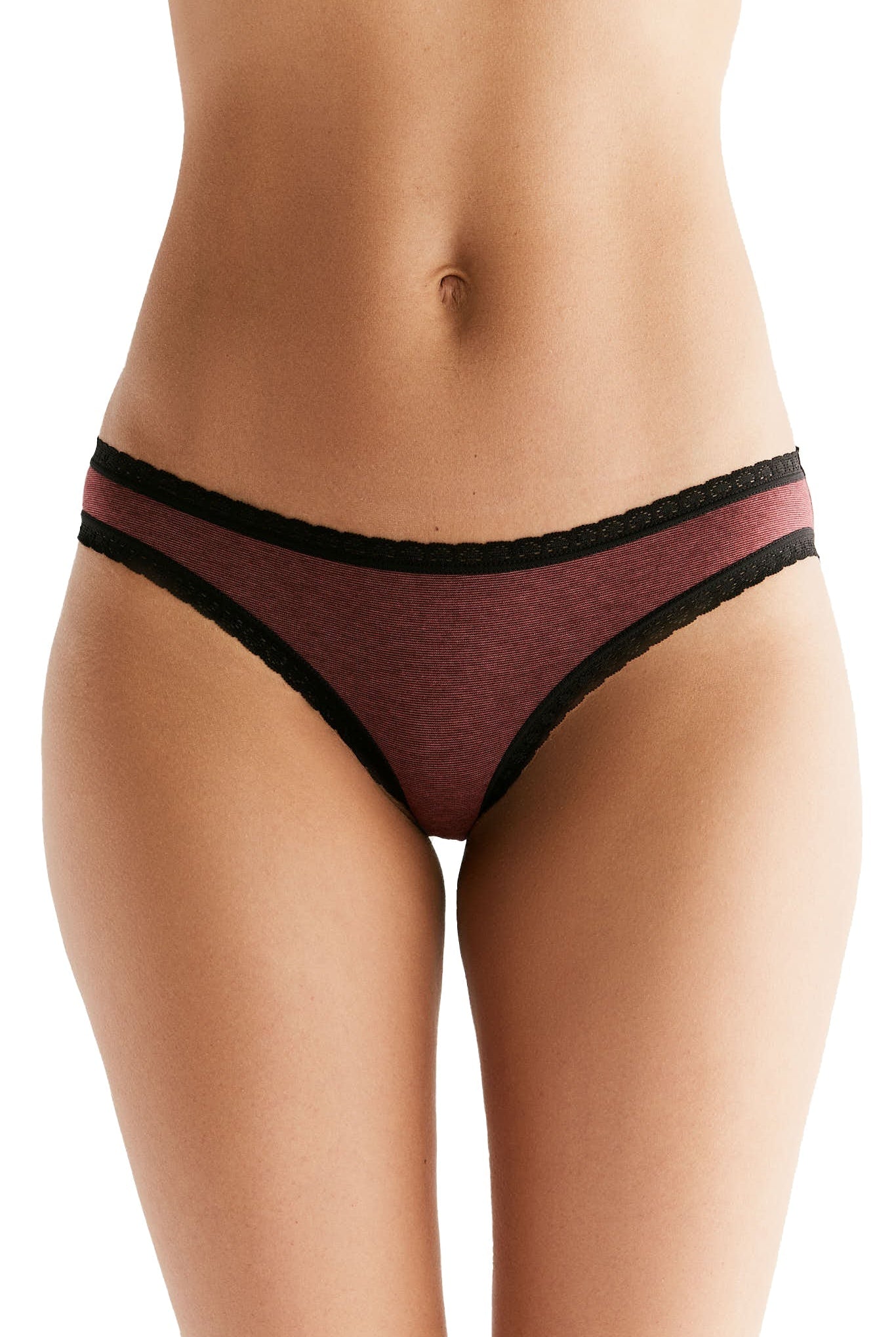 Bio-Baumwoll-Slip mit Spitze - Evermind.eco