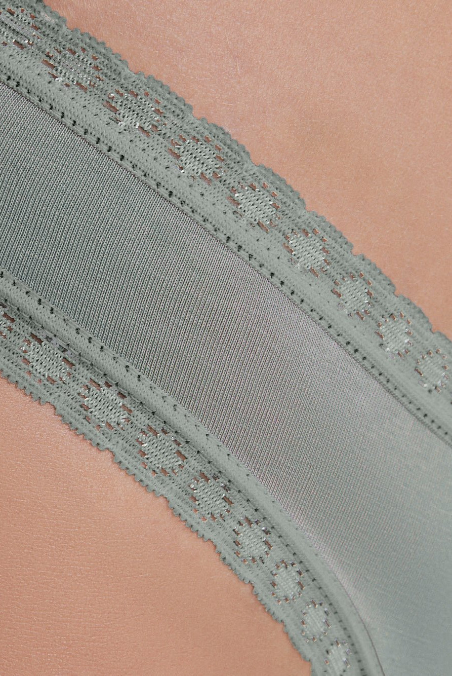 Bio-Baumwoll-Slip mit Spitze - Evermind.eco