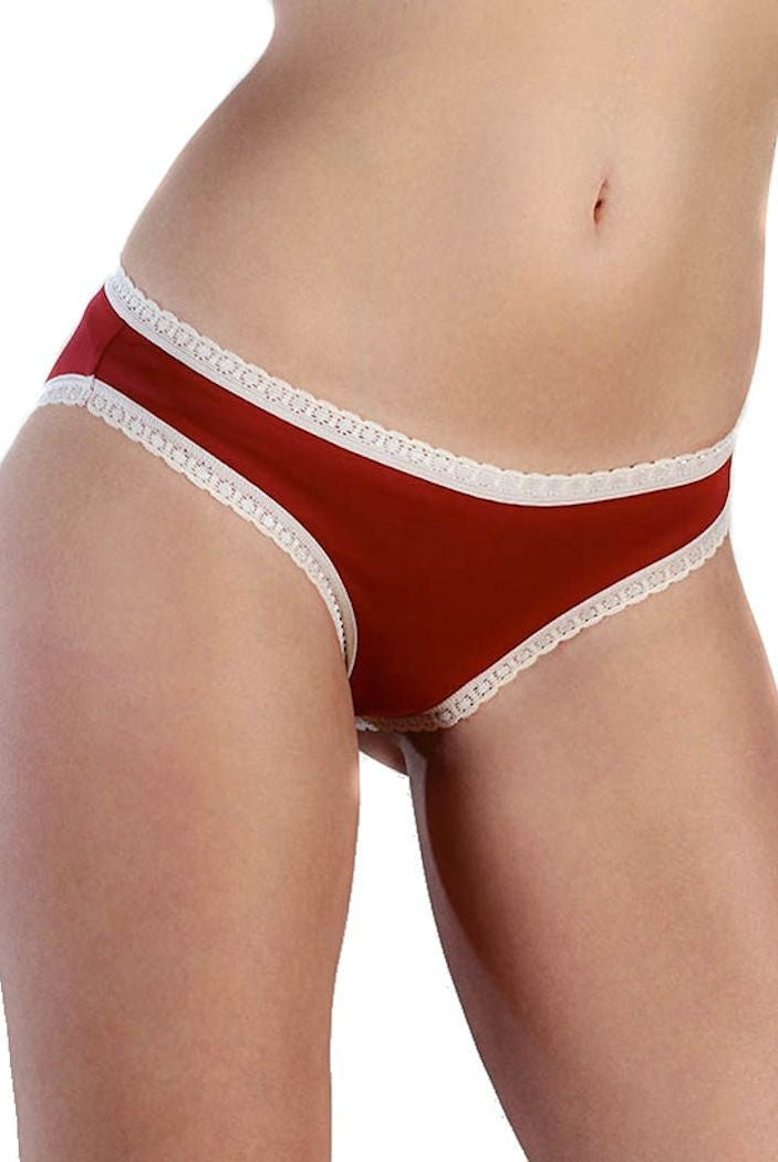 Bio-Baumwoll-Slip mit Spitze - Evermind.eco