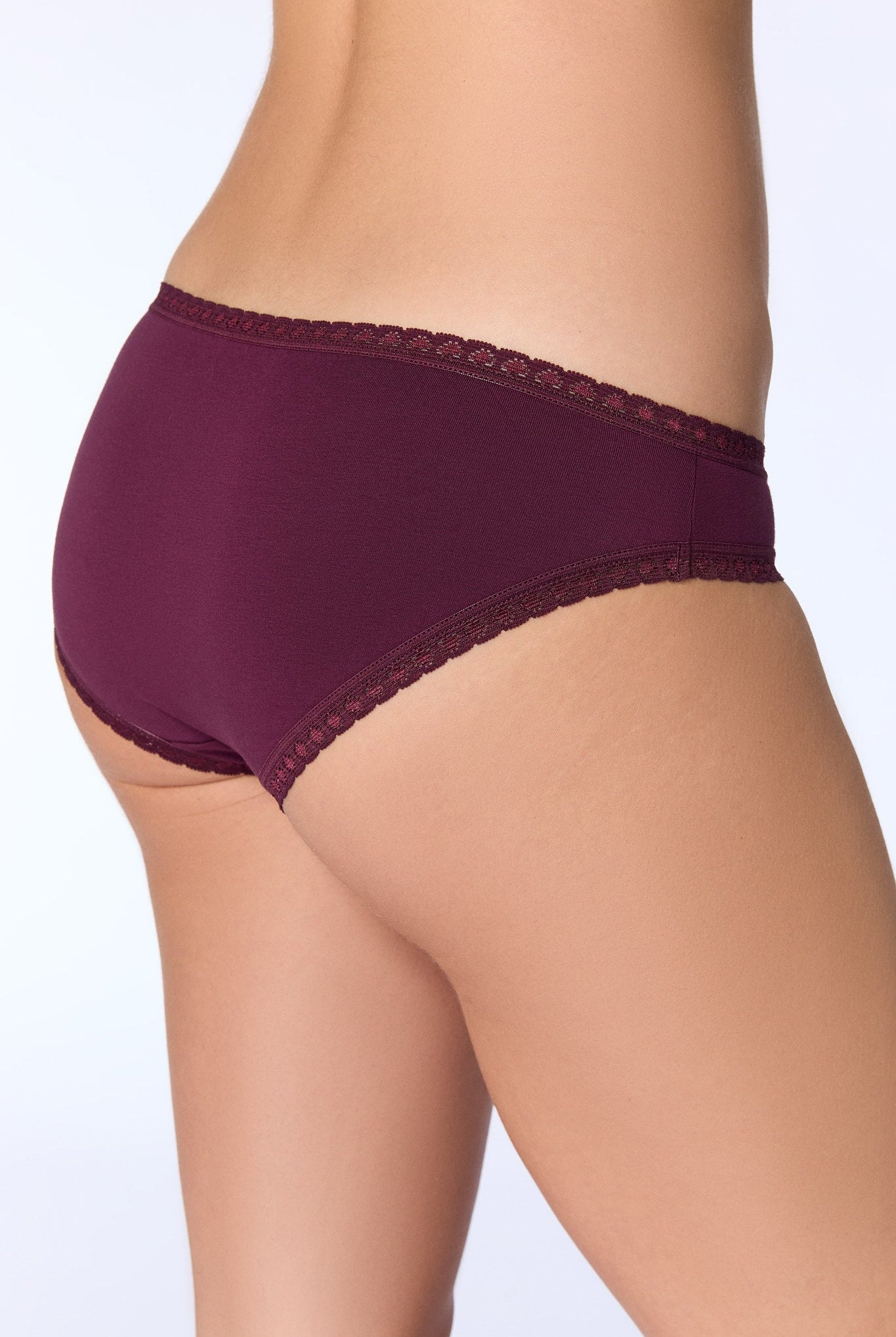 Bio-Baumwoll-Slip mit Spitze - Evermind.eco