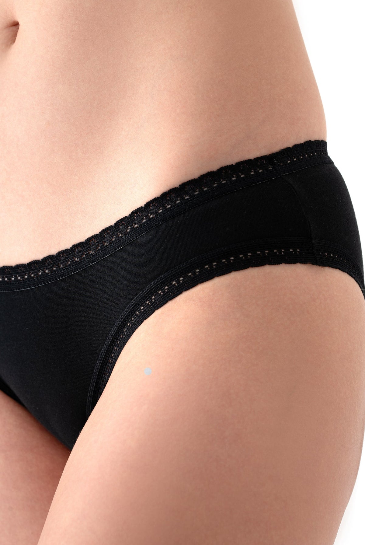 Bio-Baumwoll-Slip mit Spitze - Evermind.eco