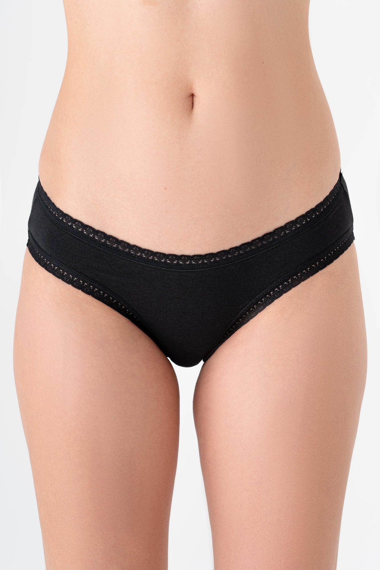 Bio-Baumwoll-Slip mit Spitze - Evermind.eco