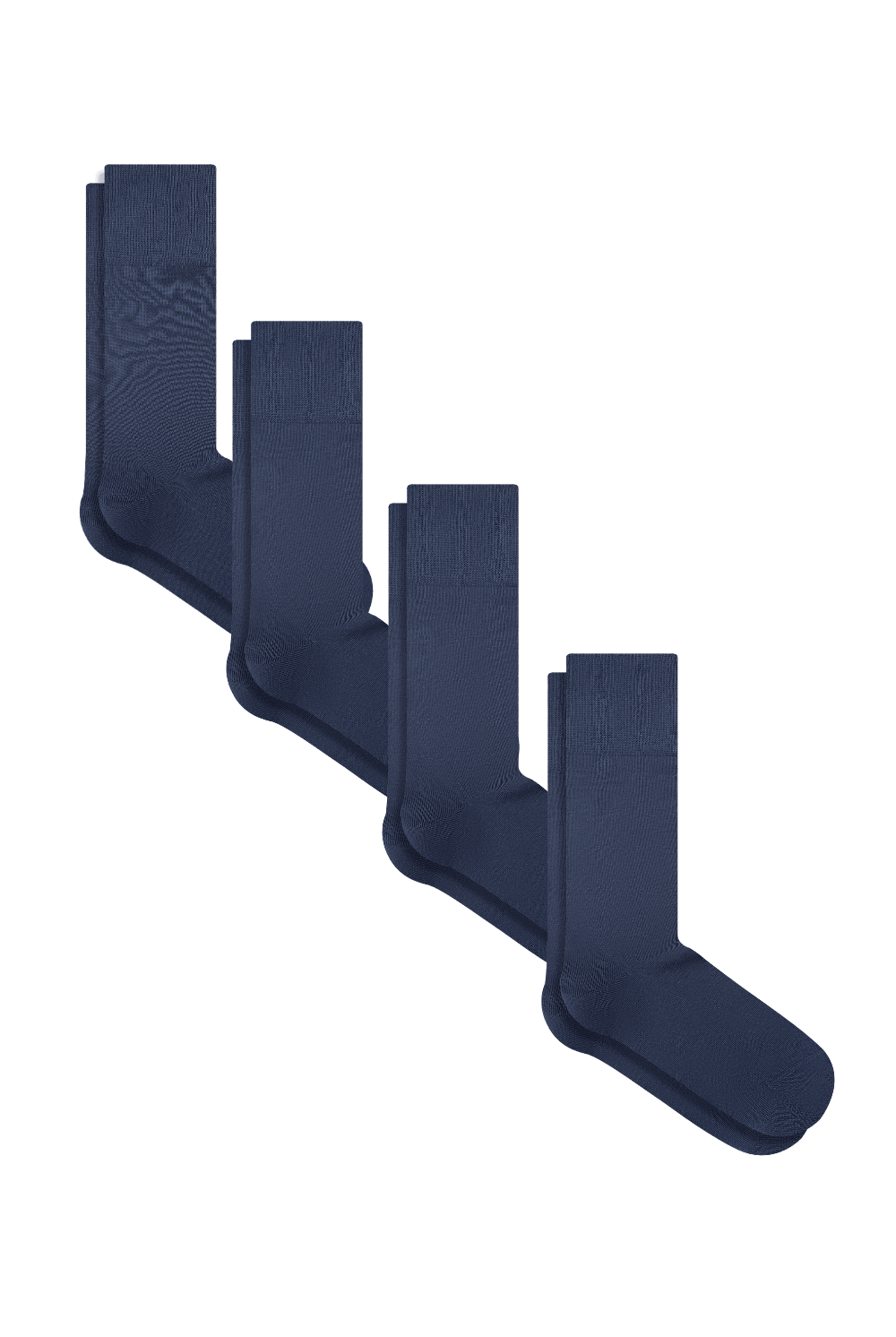 Bio-Baumwoll-Socken mit längerem Bündchen - 4er Pack - Evermind.eco