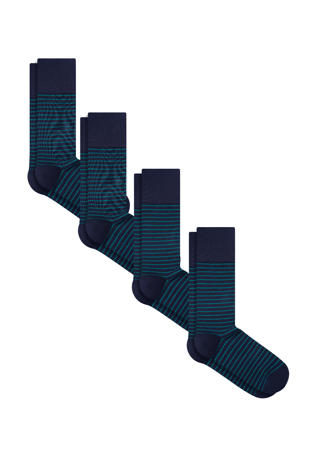 Bio-Baumwoll-Socken mit längerem Bündchen - 4er Pack - Evermind.eco