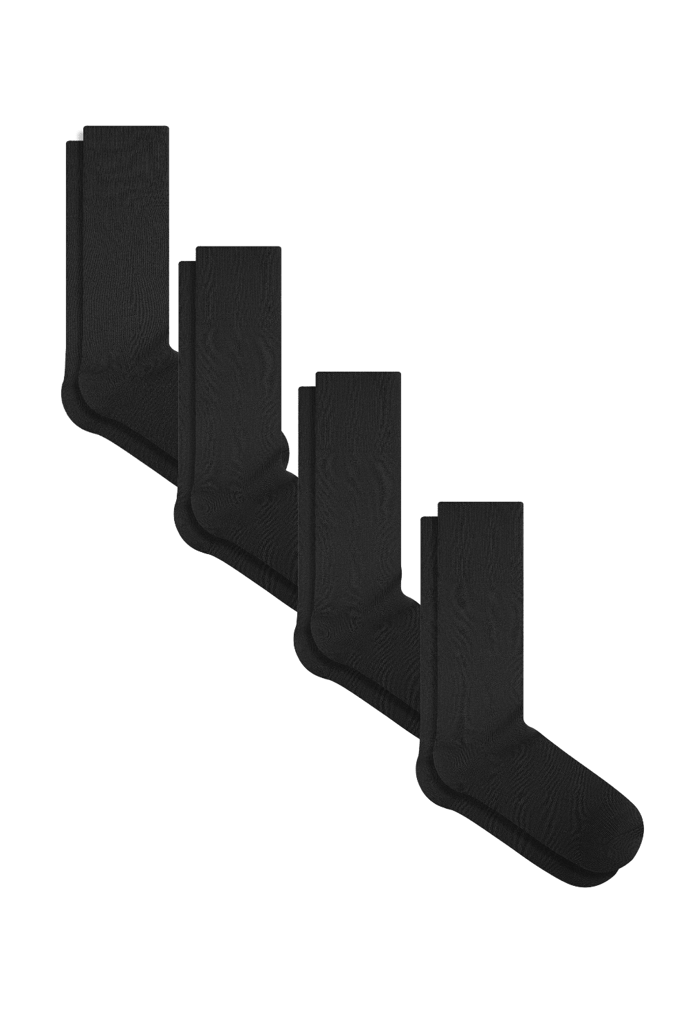 Bio-Baumwoll-Socken mit längerem Bündchen - 4er Pack - Evermind.eco