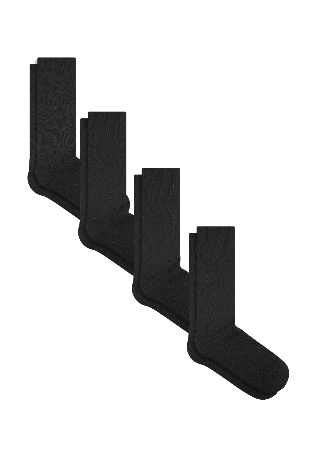 Bio-Baumwoll-Socken mit längerem Bündchen - 4er Pack - Evermind.eco