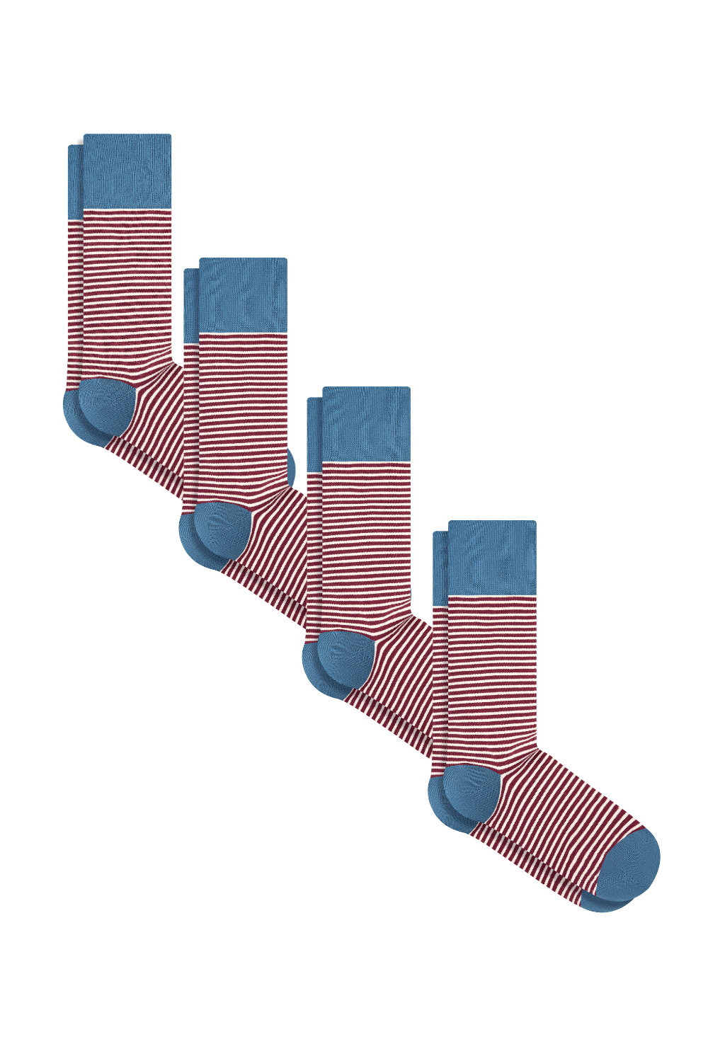 Bio-Baumwoll-Socken mit längerem Bündchen - 4er Pack - Evermind.eco