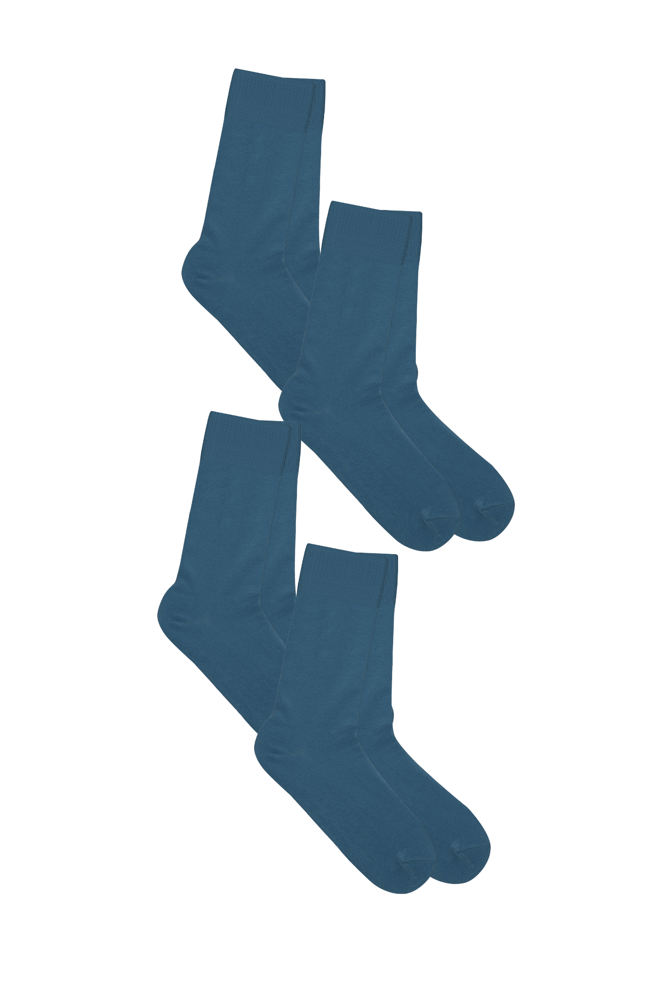 Bio-Baumwoll-Socken mit längerem Bündchen - 4er Pack - Evermind.eco
