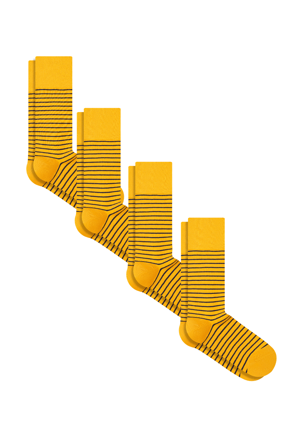 Bio-Baumwoll-Socken mit längerem Bündchen - 4er Pack - Evermind.eco