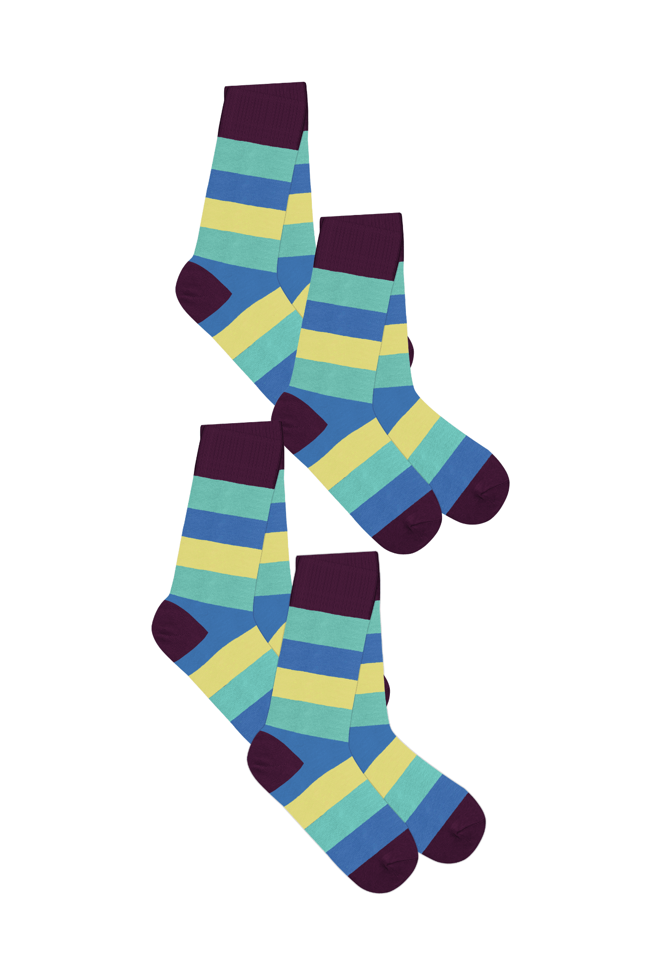 Bio-Baumwoll-Socken mit längerem Bündchen - 4er Pack - Evermind.eco