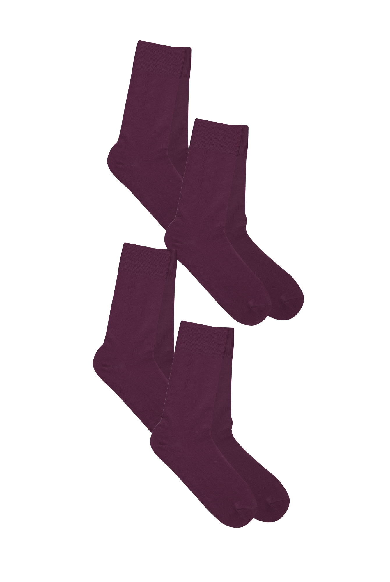 Bio-Baumwoll-Socken mit längerem Bündchen - 4er Pack - Evermind.eco