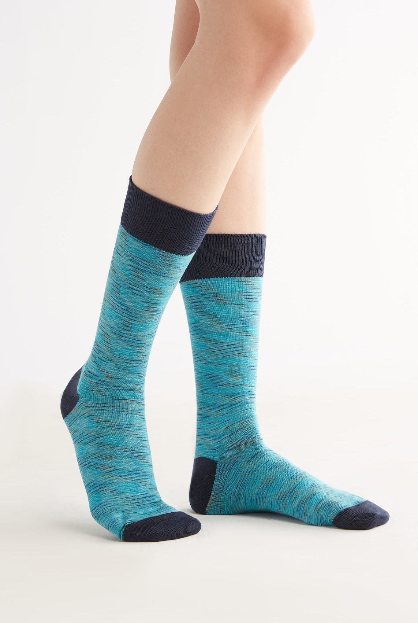 Bio-Baumwoll-Socken mit längerem Bündchen - 6er Pack - Evermind.eco