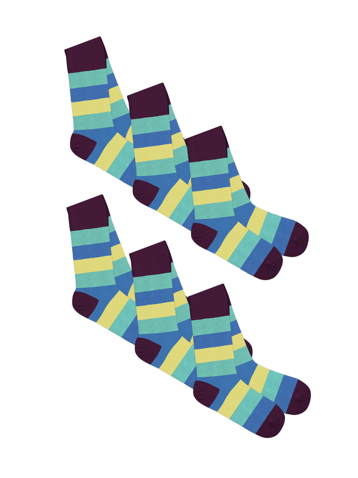 Bio-Baumwoll-Socken mit längerem Bündchen - 6er Pack - Evermind.eco