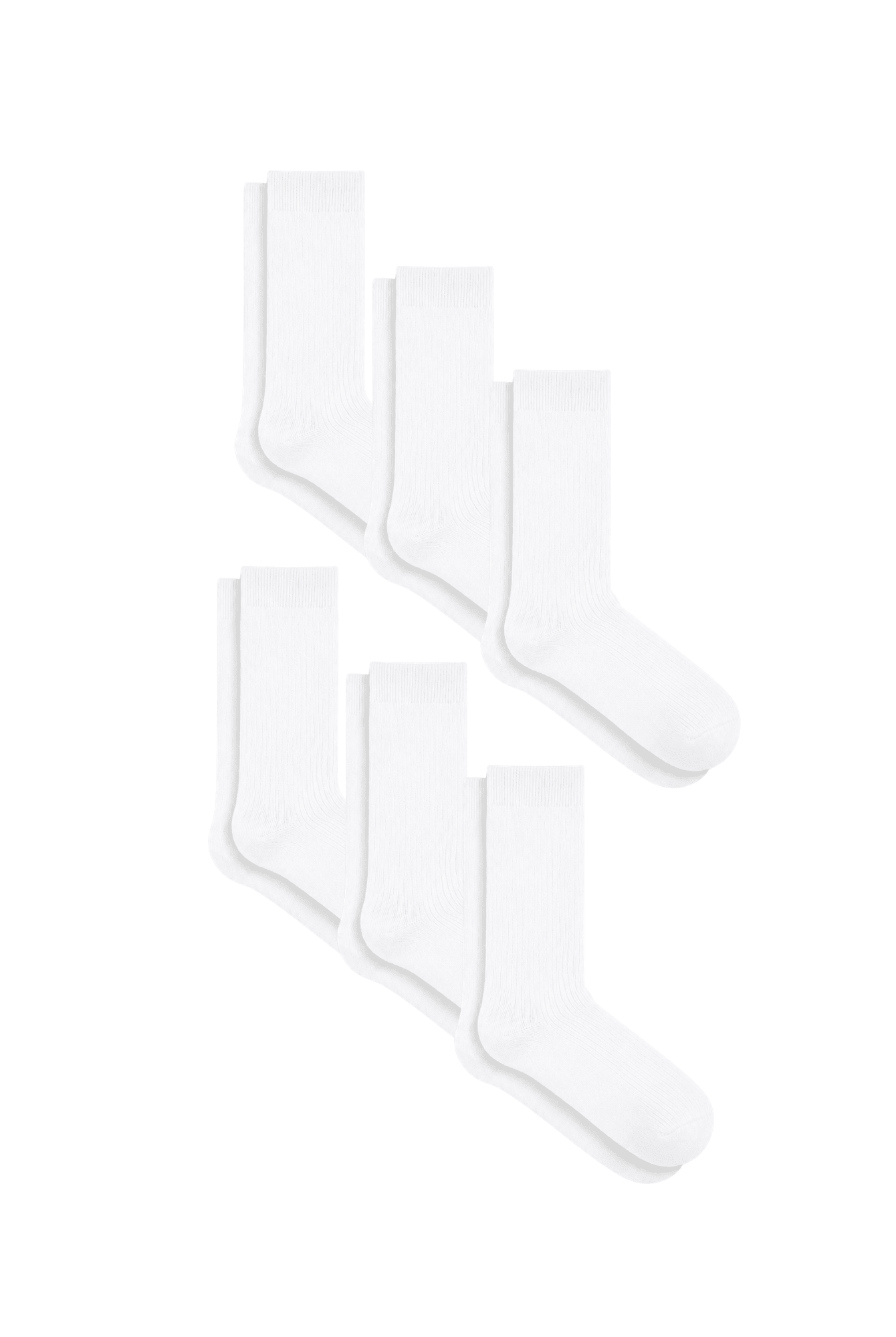 Bio-Baumwoll-Socken mit längerem Bündchen - 6er Pack - Evermind.eco