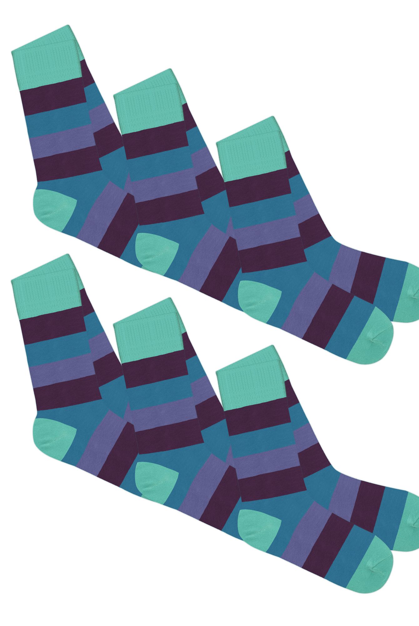 Bio-Baumwoll-Socken mit längerem Bündchen - 6er Pack - Evermind.eco