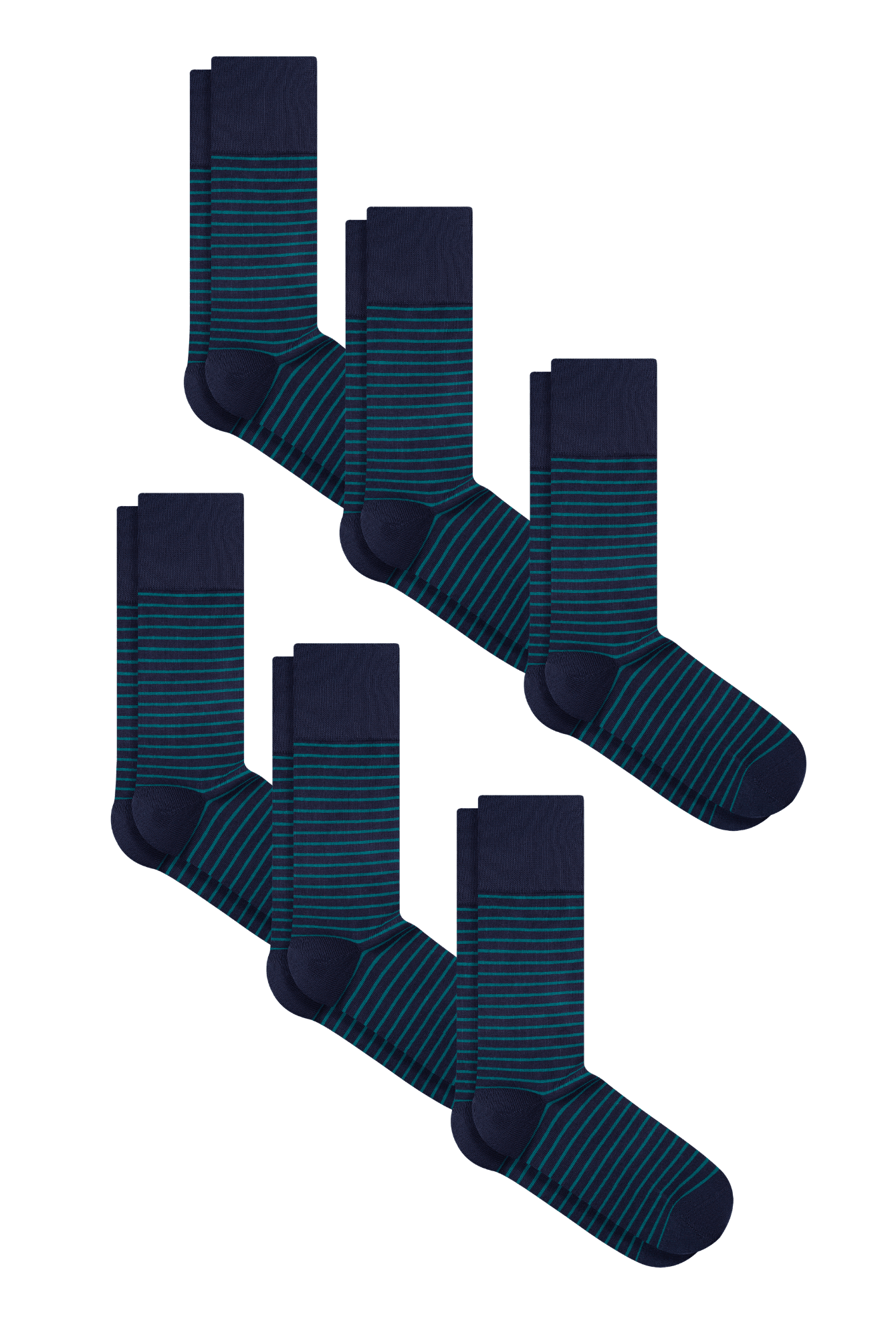 Bio-Baumwoll-Socken mit längerem Bündchen - 6er Pack - Evermind.eco