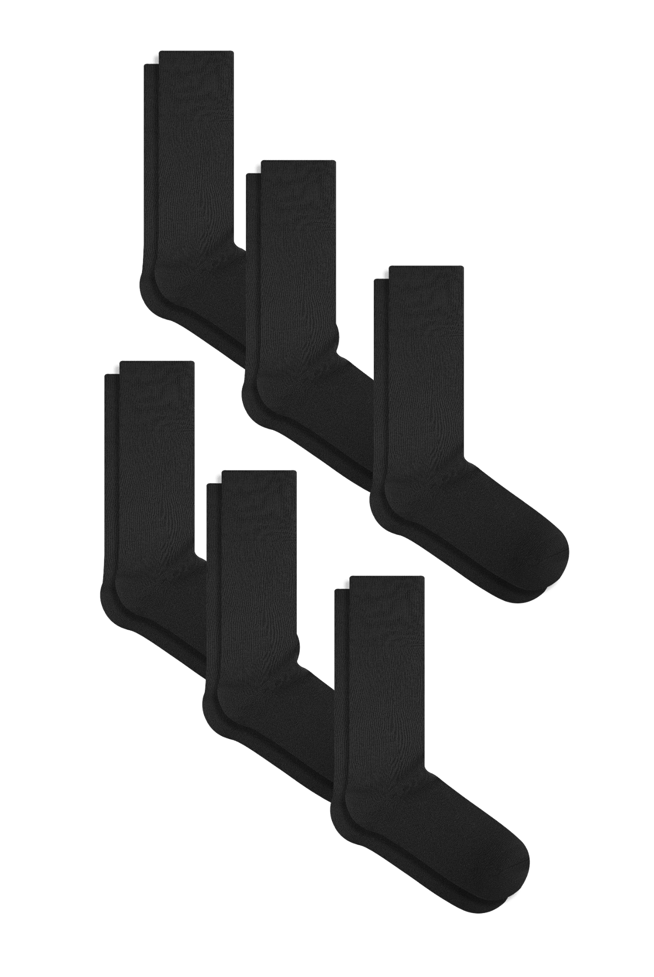 Bio-Baumwoll-Socken mit längerem Bündchen - 6er Pack - Evermind.eco