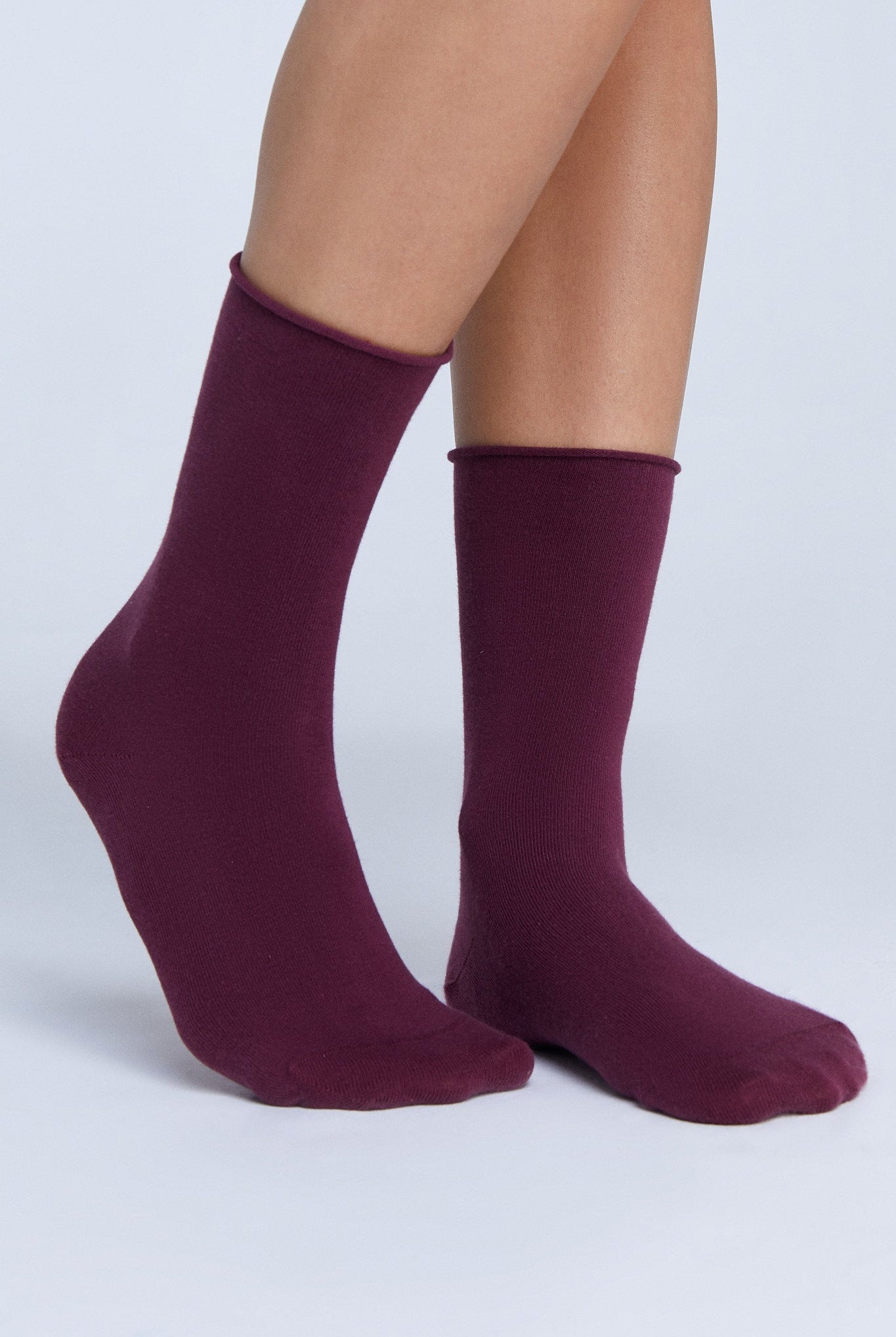 Bio-Baumwoll-Socken mit Rollrand Unisex - Evermind.eco